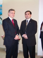 Президент ВАК Мамед Алиев и председатель АКЦ "Озан" Рафаил Кулиев на празднике дружбы "Россия - Азербайджан"